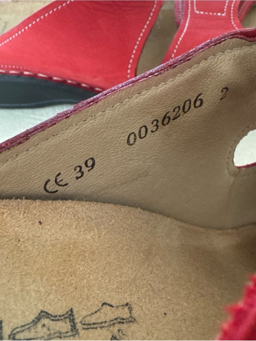 Finn Comfort Women’s EU 39 Red Leather Comfort Sandals D Width Germany 8.5 US - Picture 8 of 9
